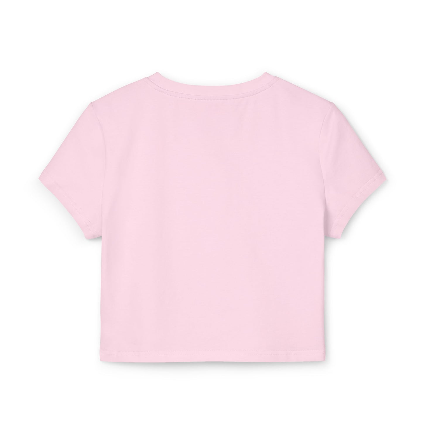 The Clique Women's Baby Tee - Retro Rainbow & Heart Design