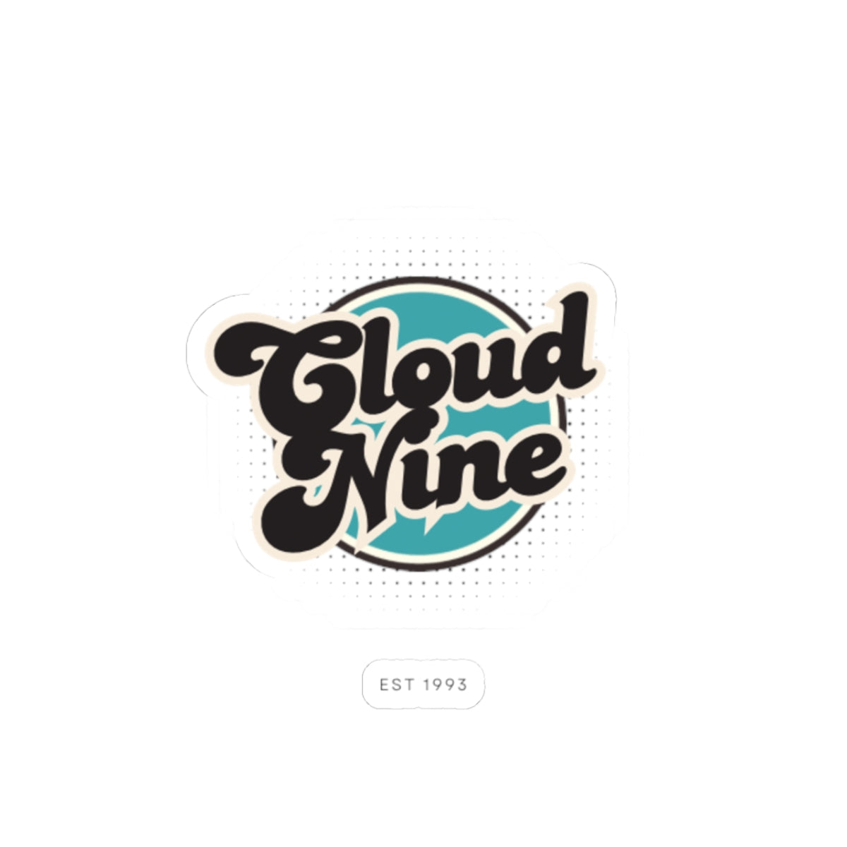 Cloud Nine Kiss-Cut Stickers - Fun Retro Laptop Decals for Personalization
