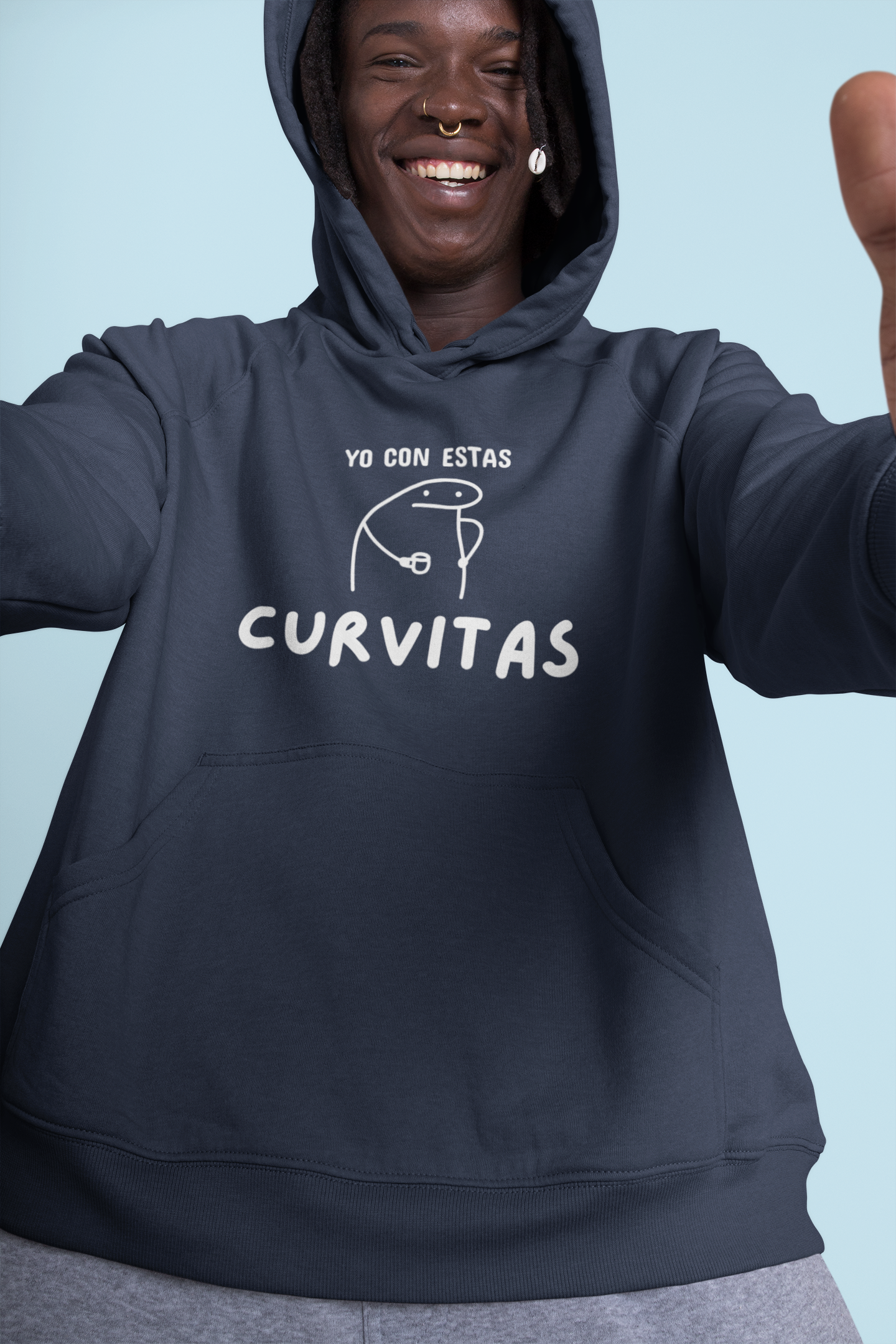Funny Curvitas Hooded Sweatshirt for Cat Lovers