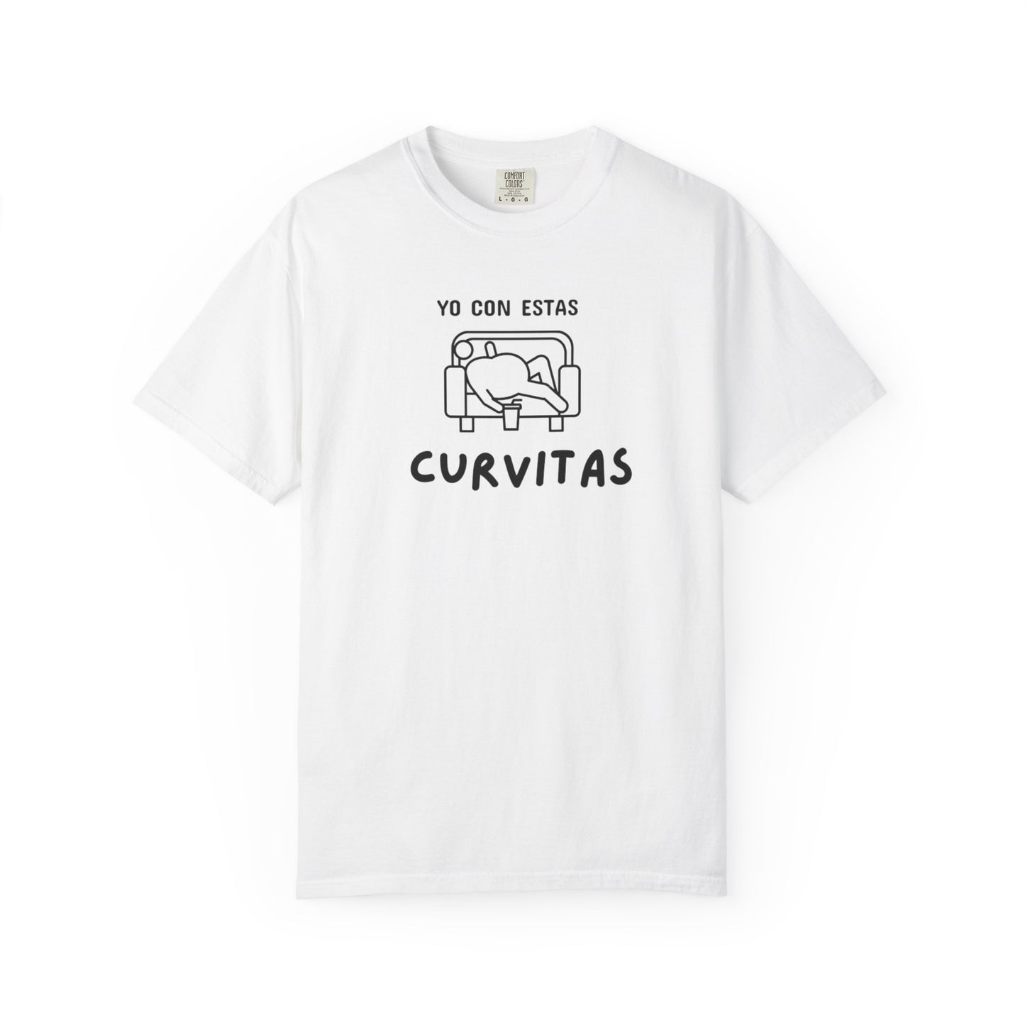 Funny Curvy Couch Unisex Garment-Dyed T-Shirt