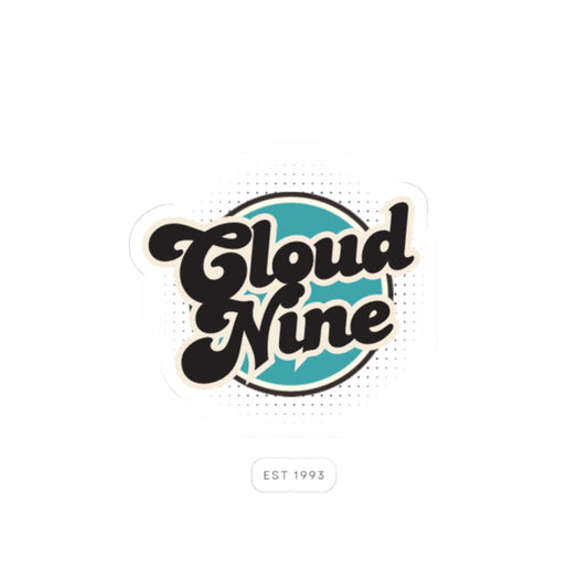 Cloud Nine Kiss-Cut Stickers - Fun Retro Laptop Decals for Personalization