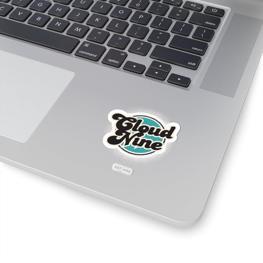 Cloud Nine Kiss-Cut Stickers - Fun Retro Laptop Decals for Personalization
