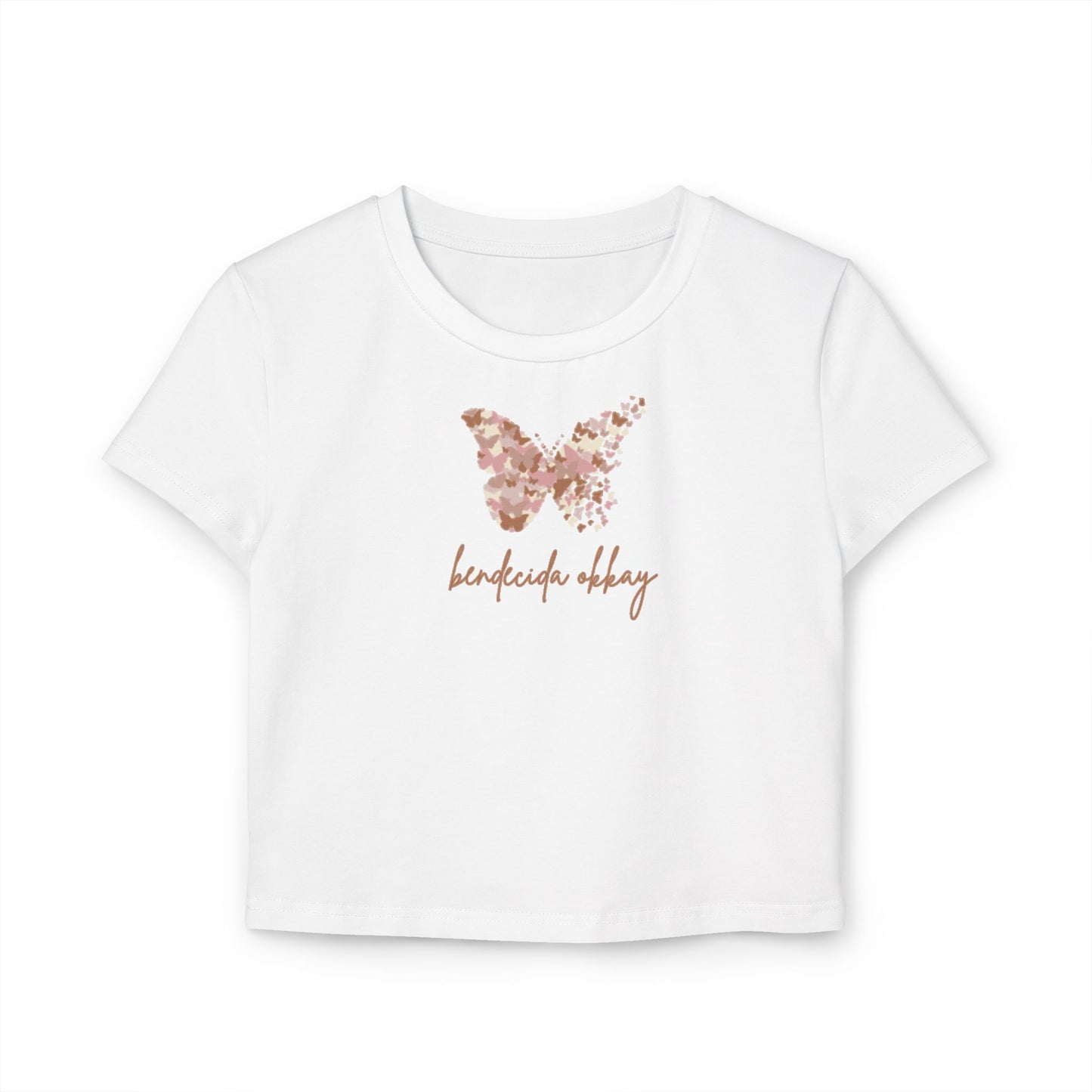 Butterfly Affirmation Women's Baby Tee - Cute & Comfortable Top for Everyday Style